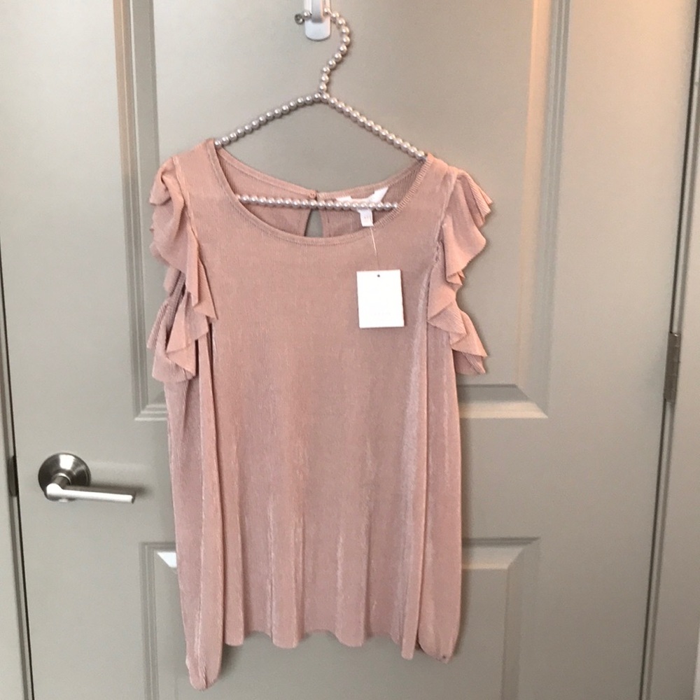 Long sleeve cold shoulder top